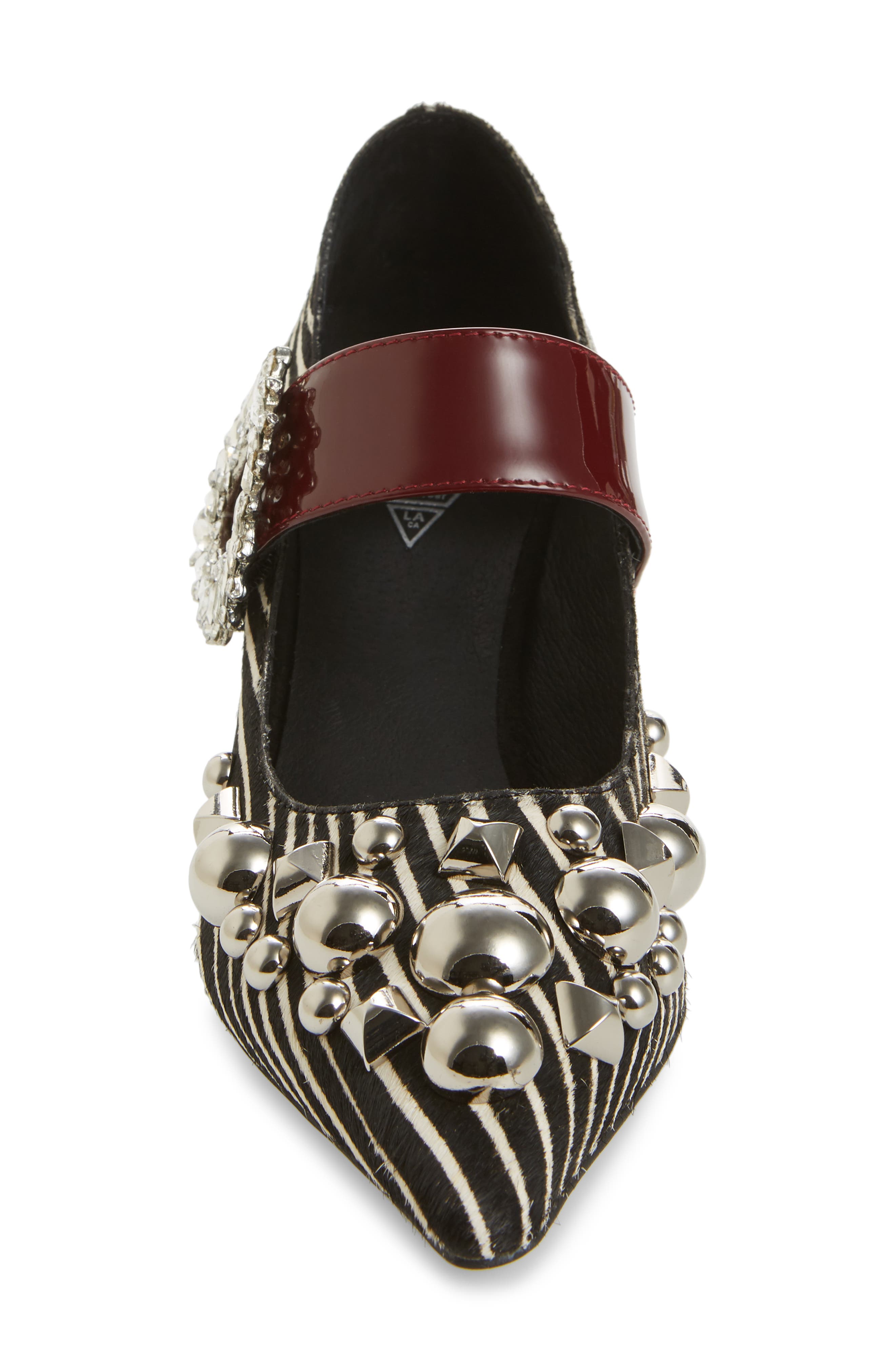 Jeffrey Campbell Otelia Embellished Genuine Calf Hair Mary Jane Pump, Alternate, color, 
