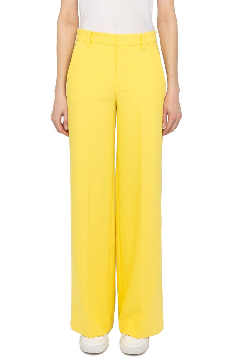 Zadig & Voltaire Wide Leg Pants, Main, color, Banana