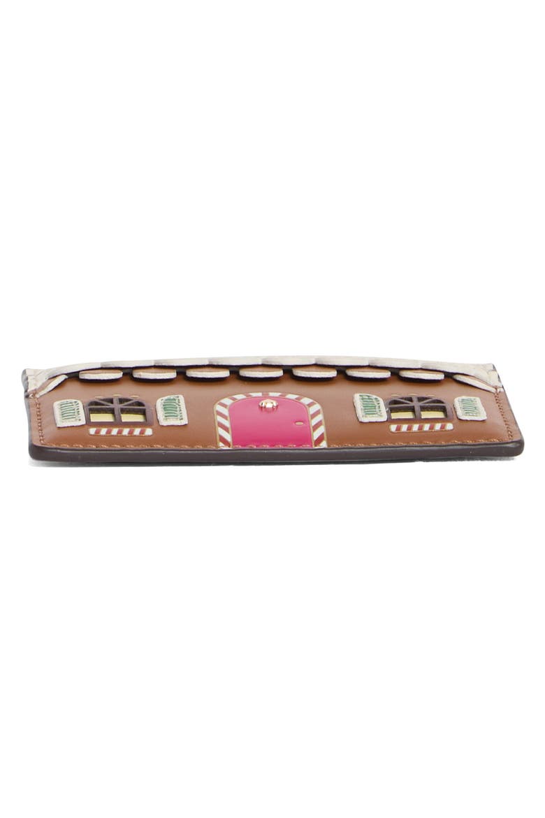 gingerbread house slim card case, Alternate, color, MULTI