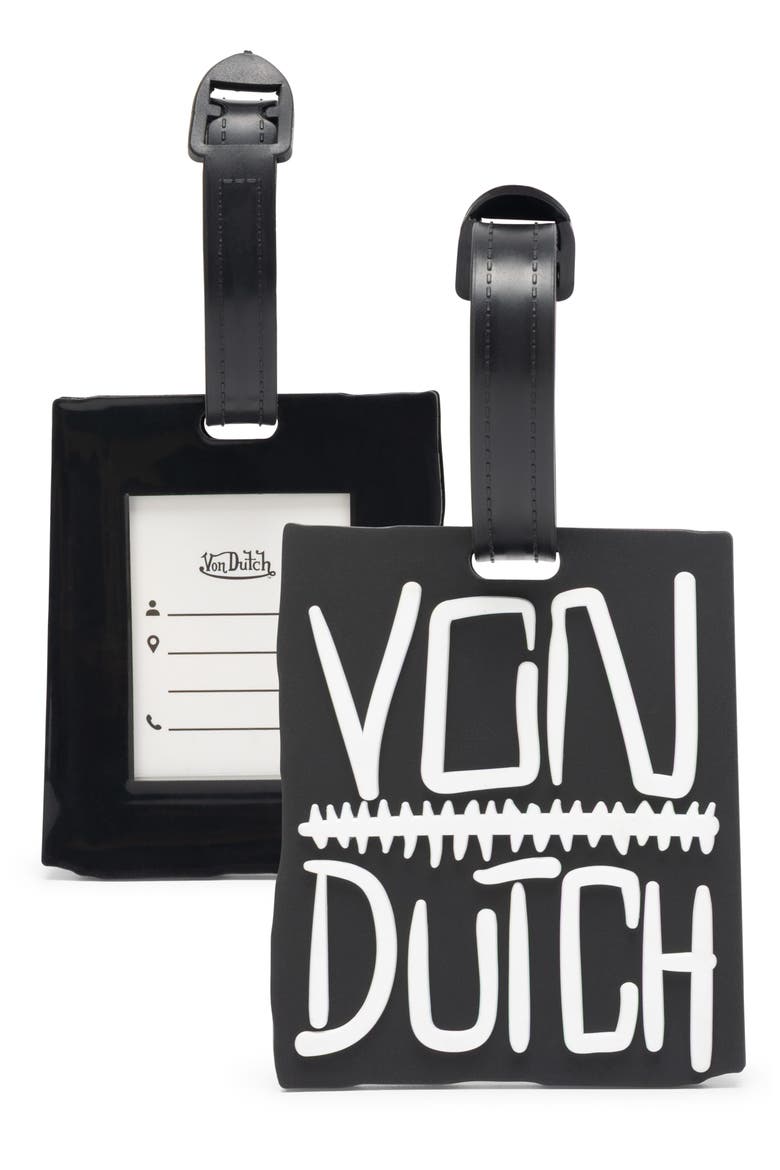 Stitched 2-Piece Suitcase ID Tag Set with Adjustable Straps, Main, color, Stitched