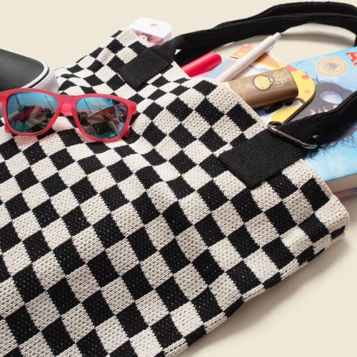 Casupo Checkered Sweater Tote Bag In Multi