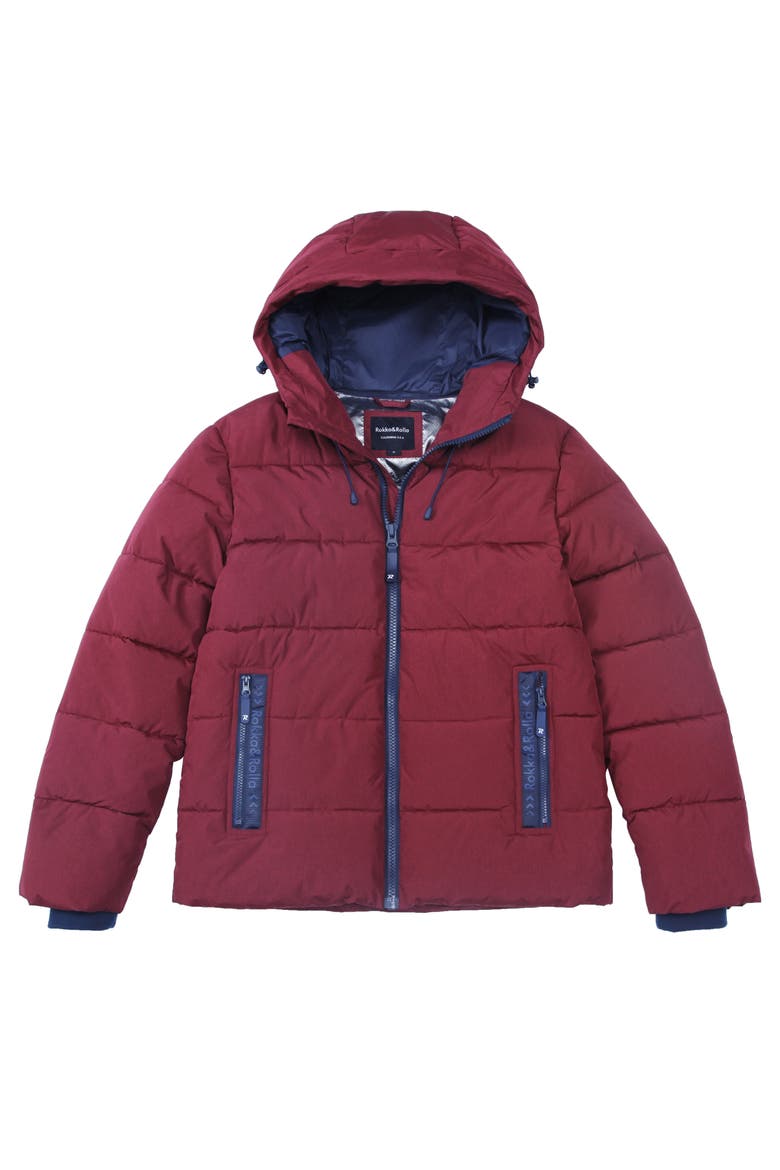 Heavyweight Thermal Heat Puffer Jacket, Alternate, color, Burgundy