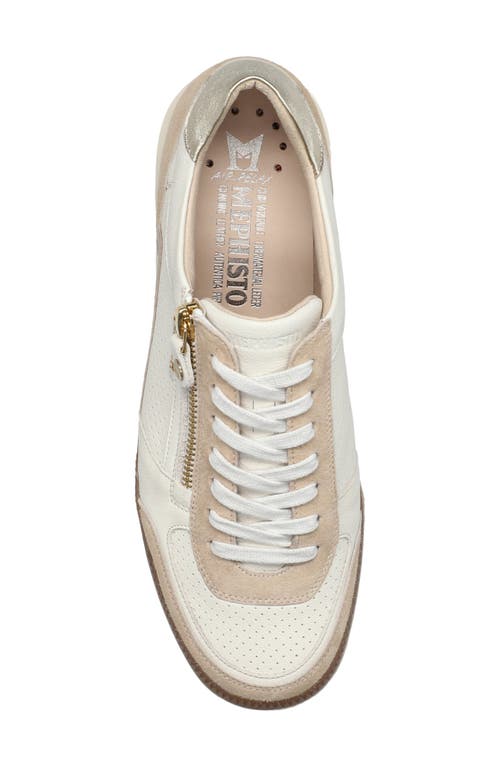Mephisto Walie Zip Sneaker In Beige