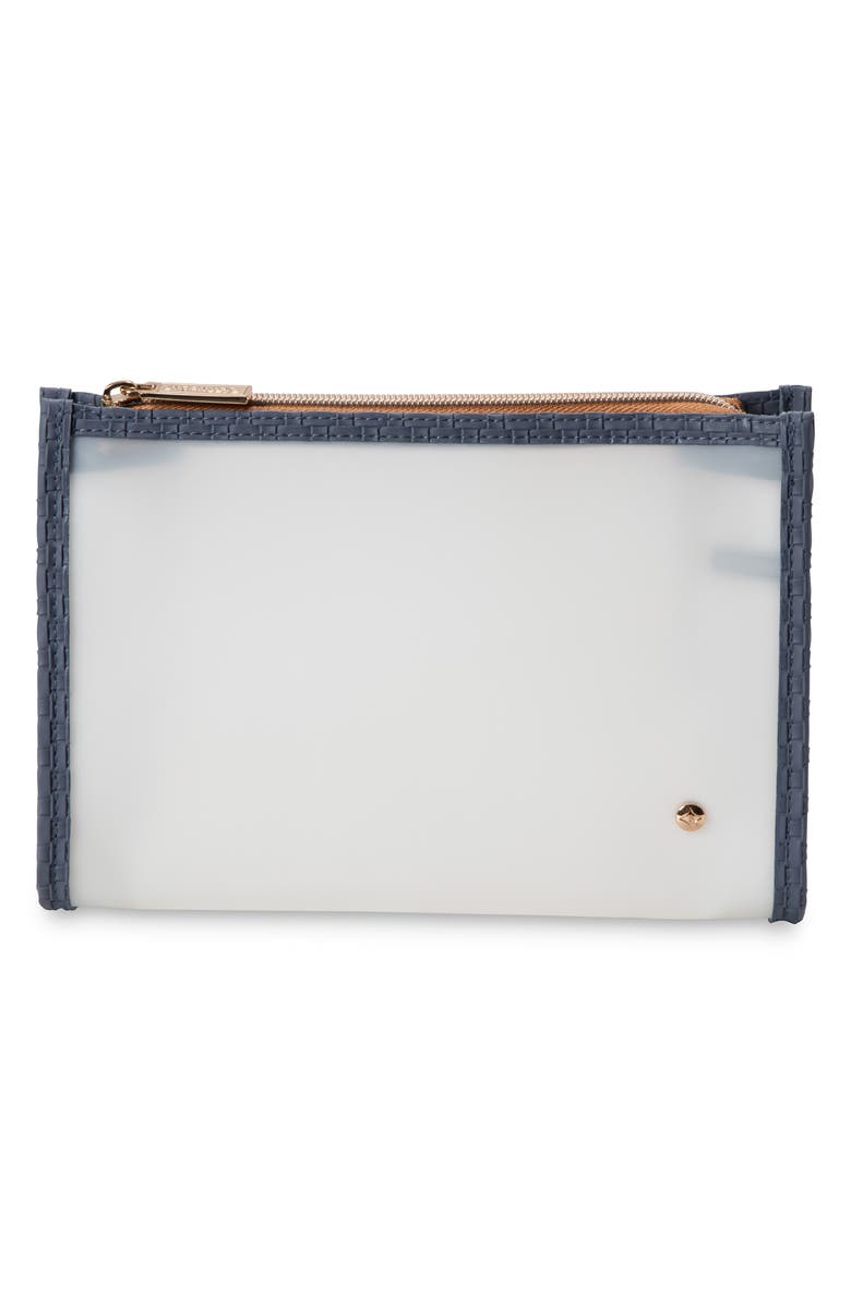 Stephanie Johnson Medium Miami Ultramarine Zip Cosmetics Bag, Alternate, color, Blue