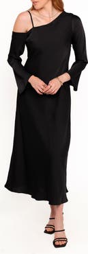 Petal & Pup Lindra One-Shoulder Long Sleeve Maxi Dress
