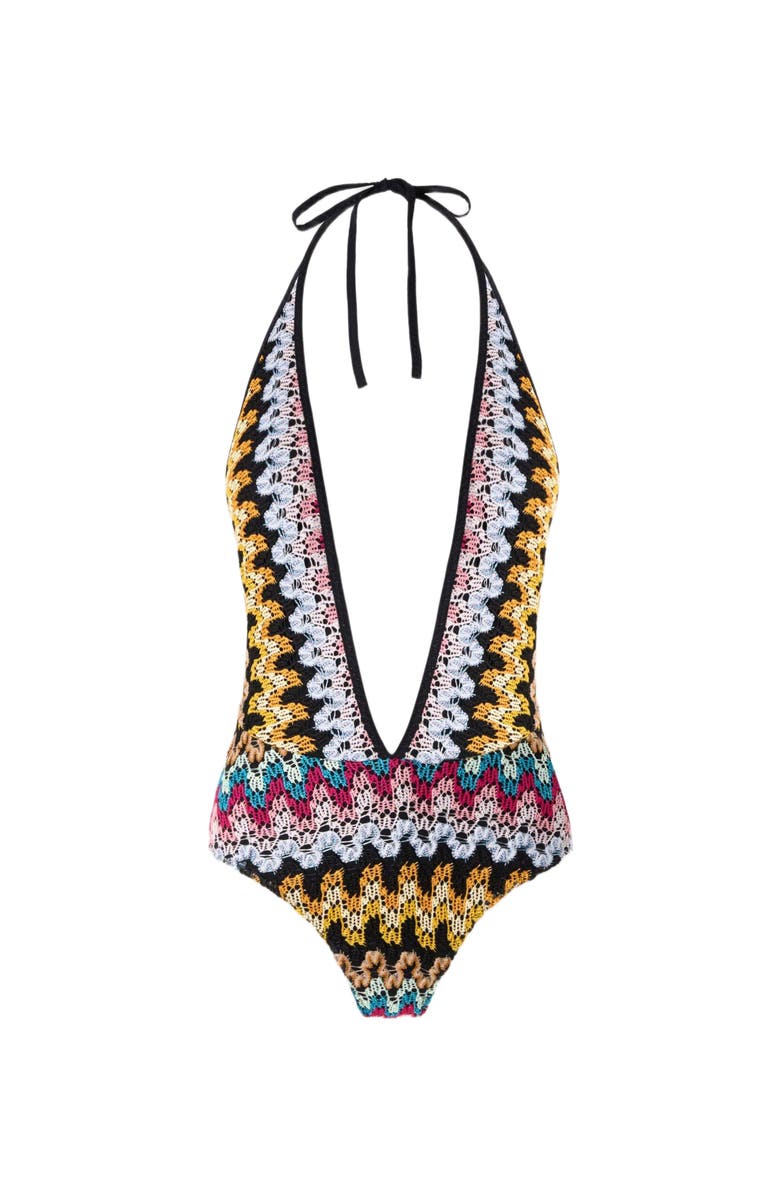 Missoni One-piece Swimsuit In Lamé Viscose Lace, Alternate, color,