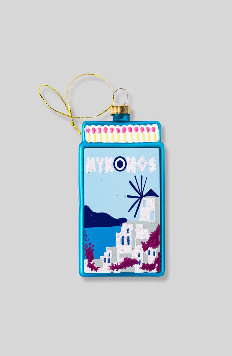 Furbish Matchbook Ornament - Mykonos, Main, color, Blue