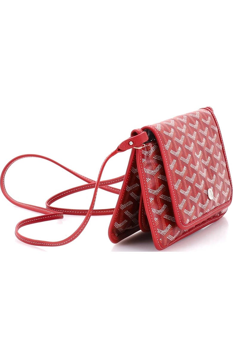 Pre-Owned Goyard Plumet Clutch Wallet Coated Canvas, Alternate, color, Red