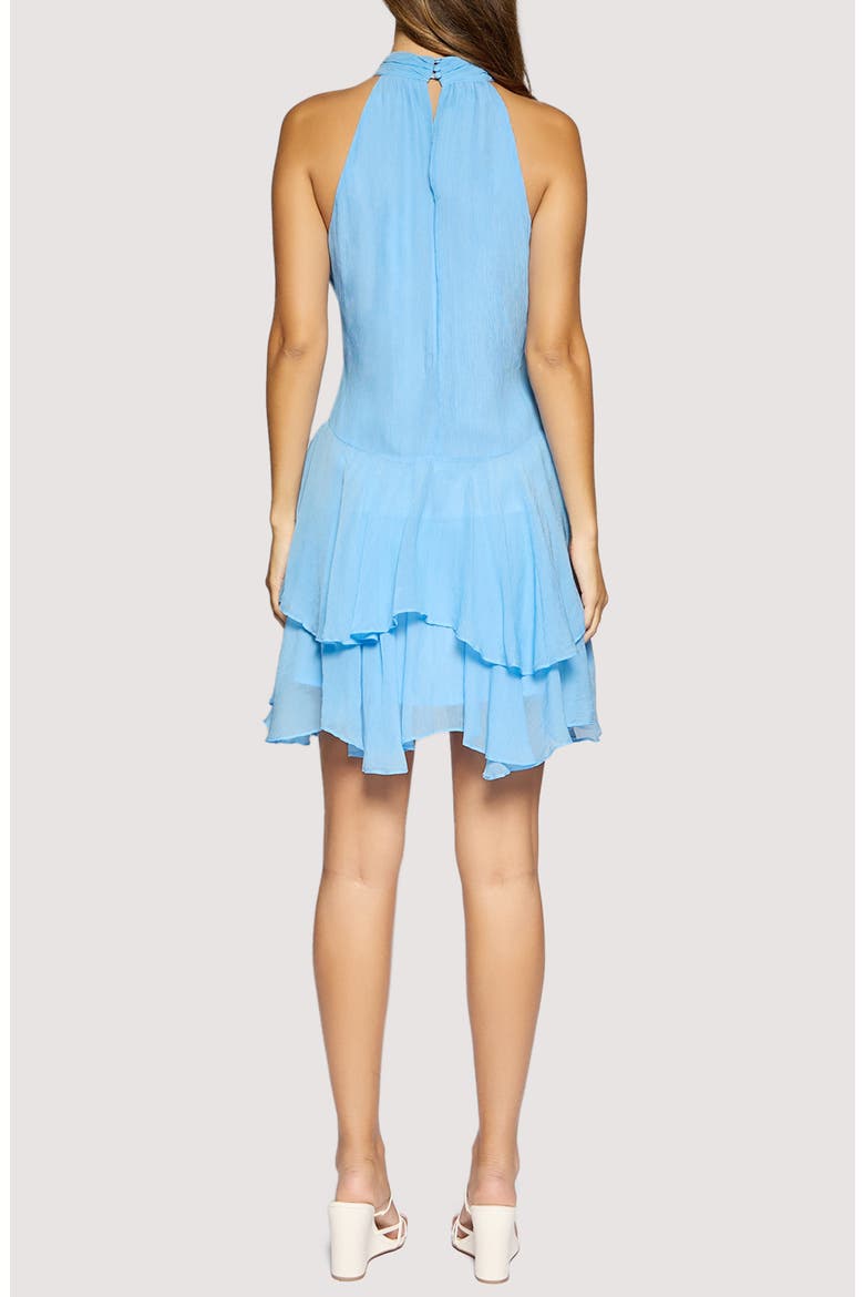 Tiered Chiffon Halter Neck Minidress, Alternate, color, LIGHT BLUE