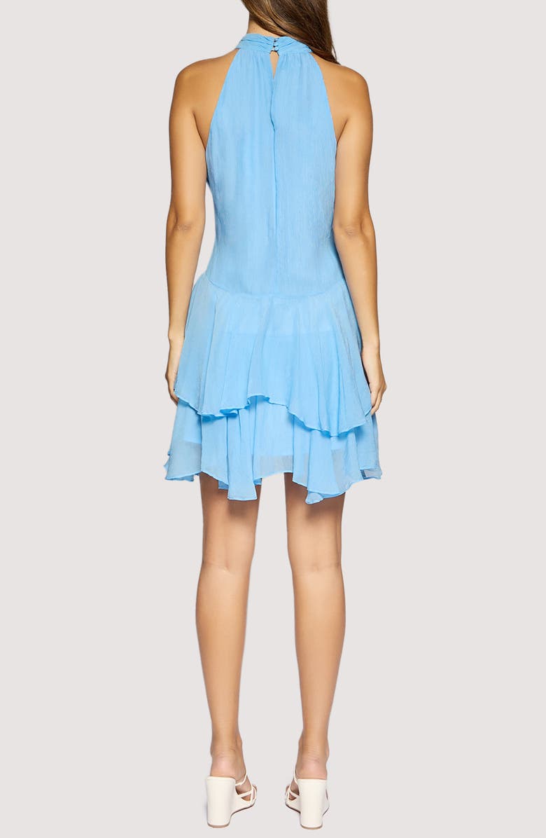 Lost + Wander Tiered Chiffon Halter Neck Minidress, Alternate, color, 
