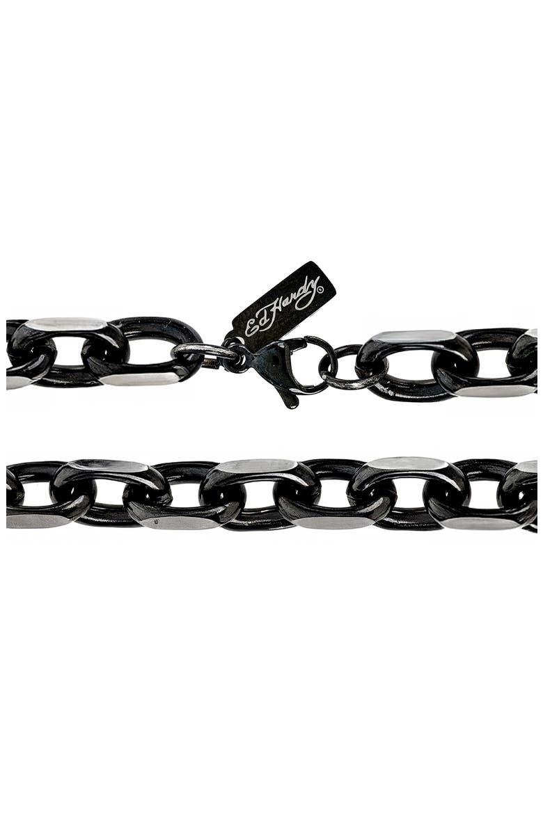 Men's Rolo Chain Bracelet, Alternate, color, BLACK