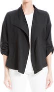 MAX STUDIO Twill Drape Front Short Jacket