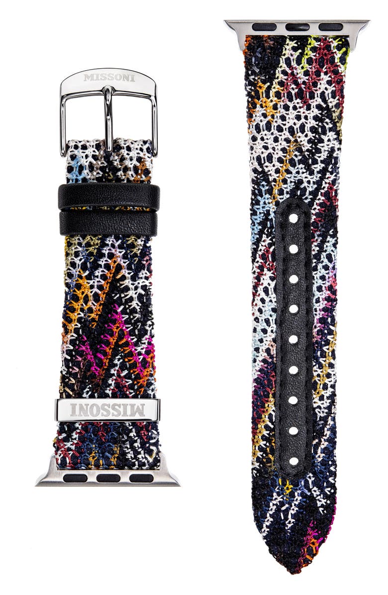 Missoni Zigzag Leather 22mm Apple Watch<sup>®</sup> Watchband, Alternate, color,