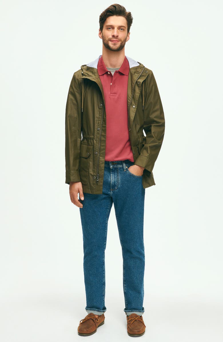 Brooks Brothers Out Bonded Hooded Jacket, Alternate, color, 