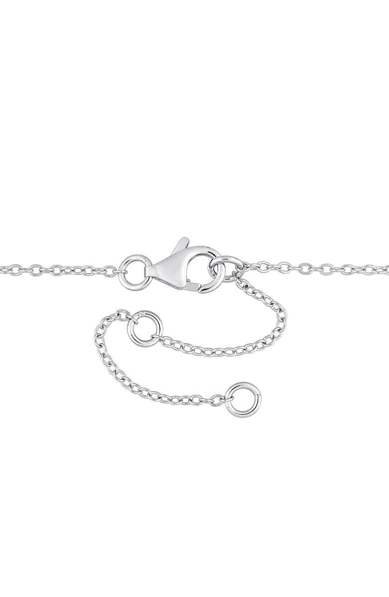 DELMAR Diamond Five-Stone Flower Pendant Necklace - 0.16ct., Alternate, color, White