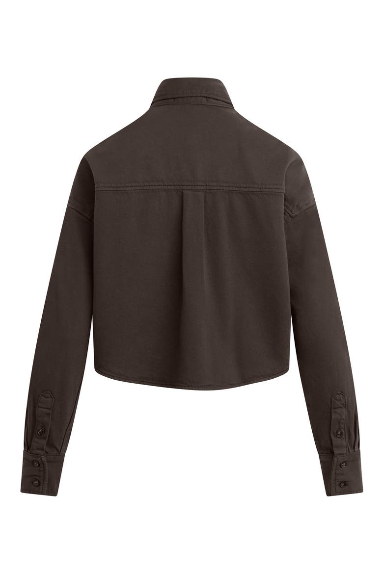 The Crop Ex-Boyfriend Shirt Jacket, Alternate, color, ESSPRESO