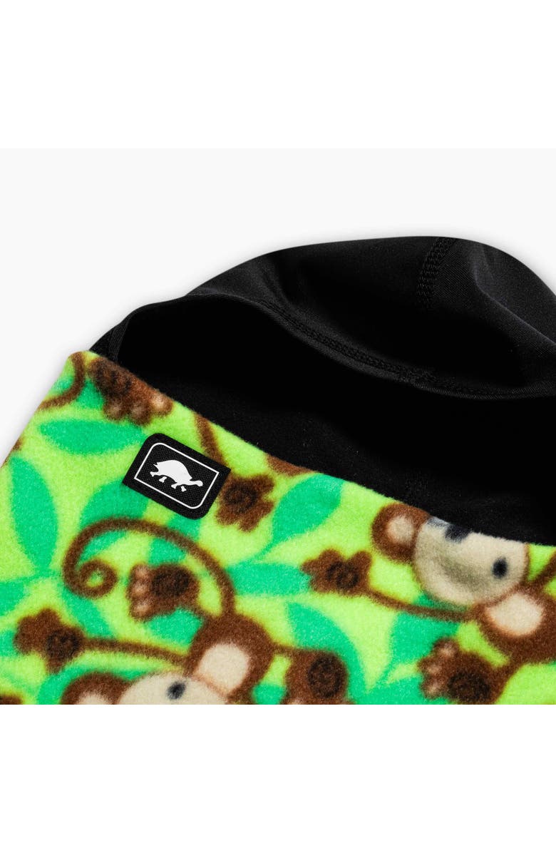 Turtle Fur Kids Playful Prints Fleece Shellaclava Balaclava, Alternate, color, Monkeys