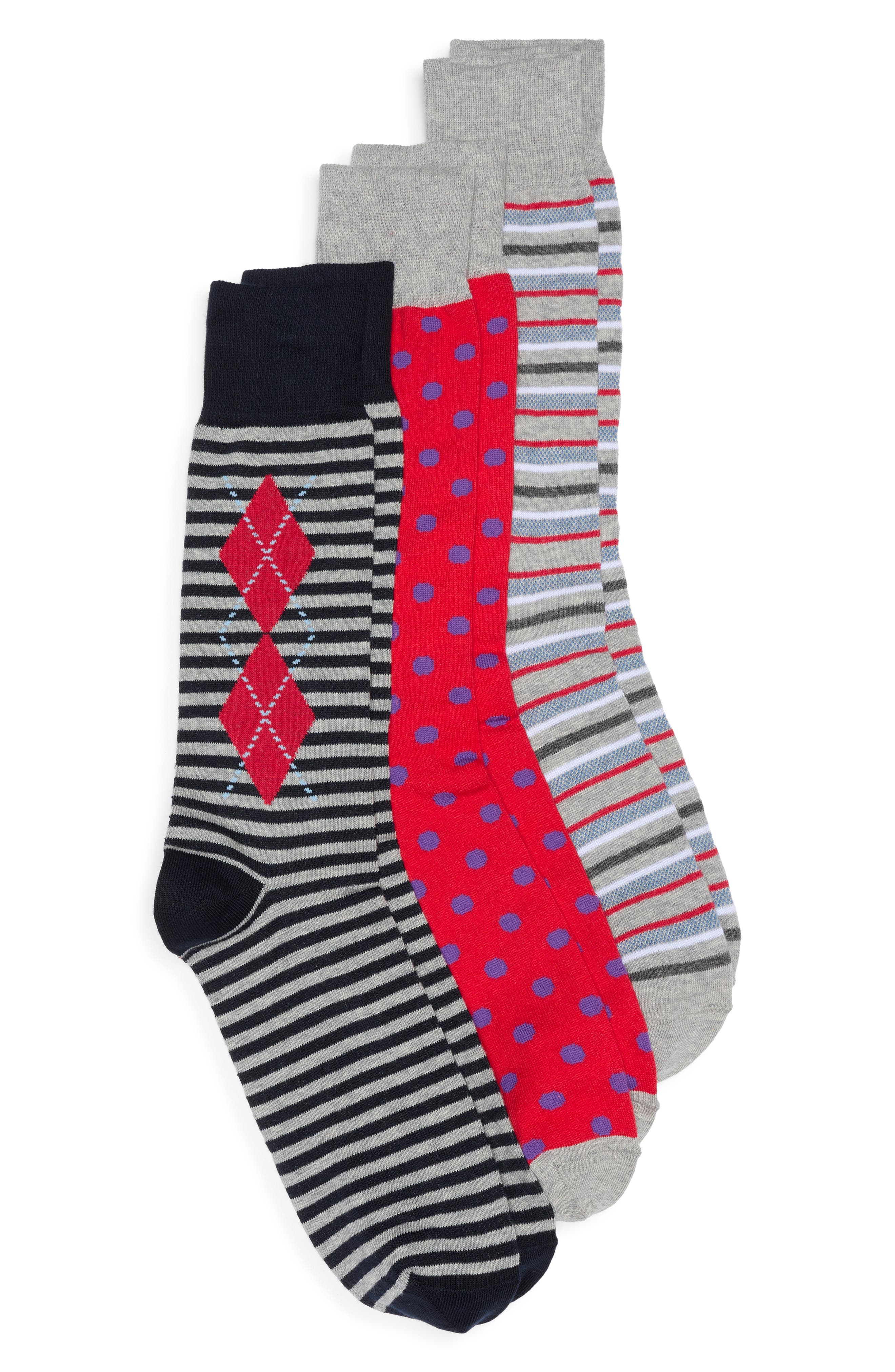 Assorted 3-Pack Dress Socks