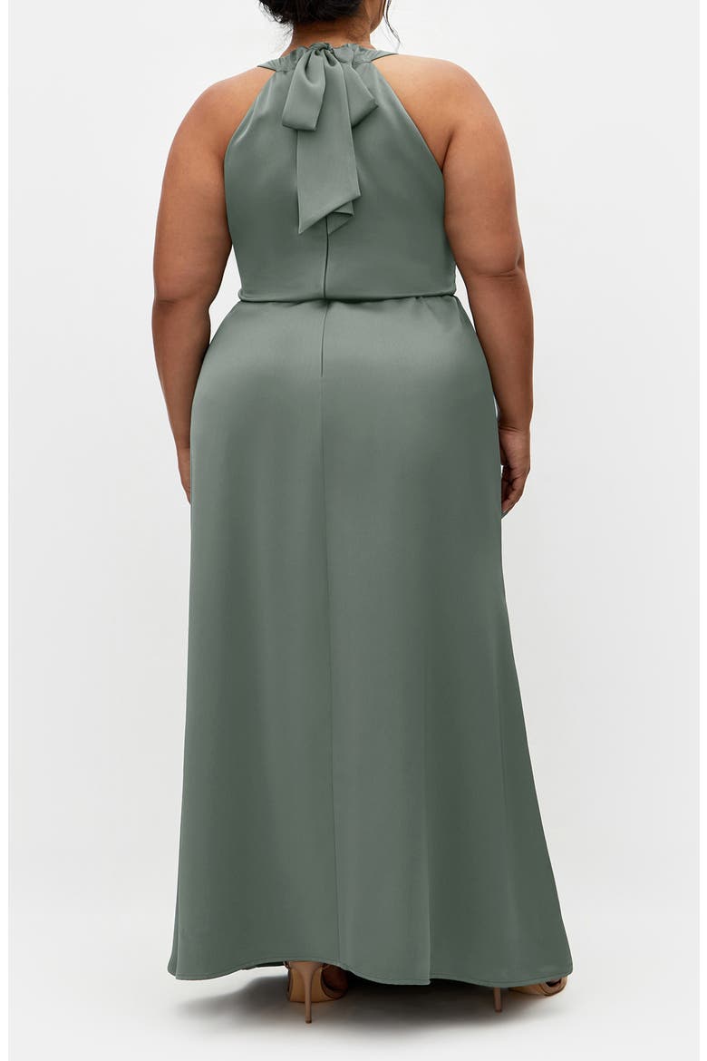 Celina Pleated Sleeveless Maxi Dress, Alternate, color, SAGE