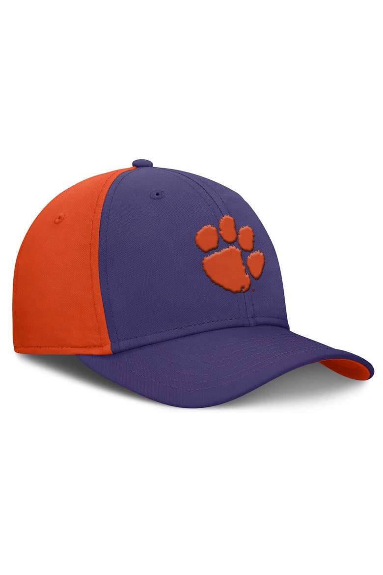 Men's Nike Purple/Orange Clemson Tigers 2025 Sideline Rise Local Performance Flex Hat, Alternate, color, Purple