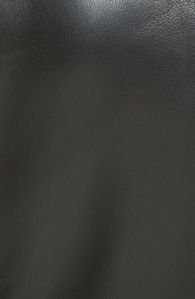 McQueen Alexander McQueen Peplum Leather Moto Jacket, Alternate, color, 