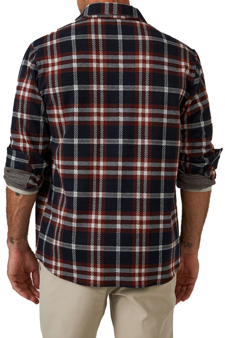 Generations Plaid Button-Up Shirt, Alternate, color, NAVY