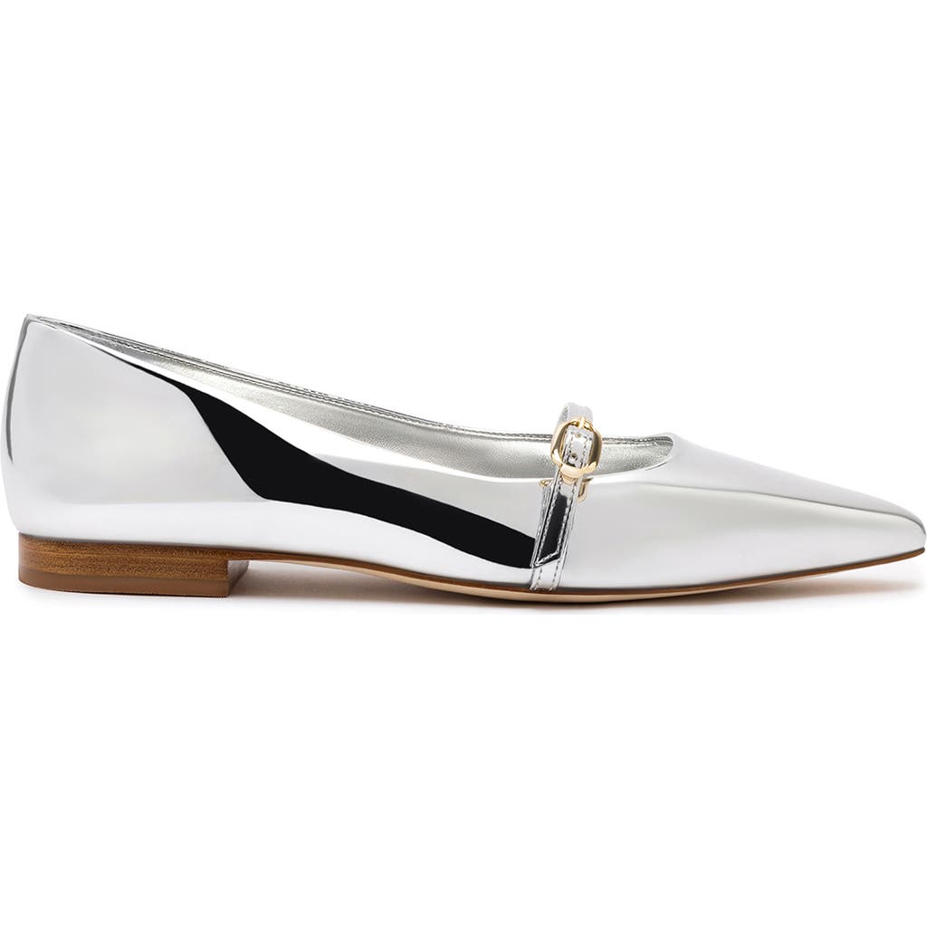 Larroude Irene Ballet Flats Silver In Silver