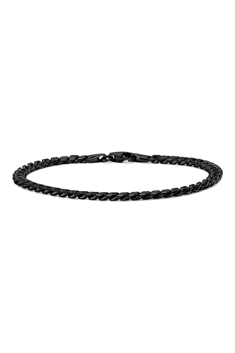 Men's Curb Chain Bracelet, Main, color, BLACK