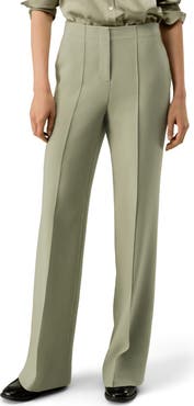 Lilysilk Silk-Wool Twill Flare Pants