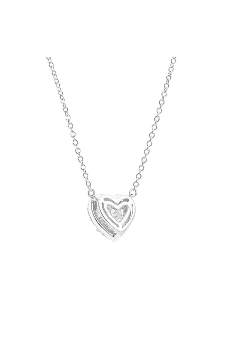 Rumi 14K Gold Lab Grown Diamond Heart Necklace - 1.25 ct, Alternate, color, 14K White Gold