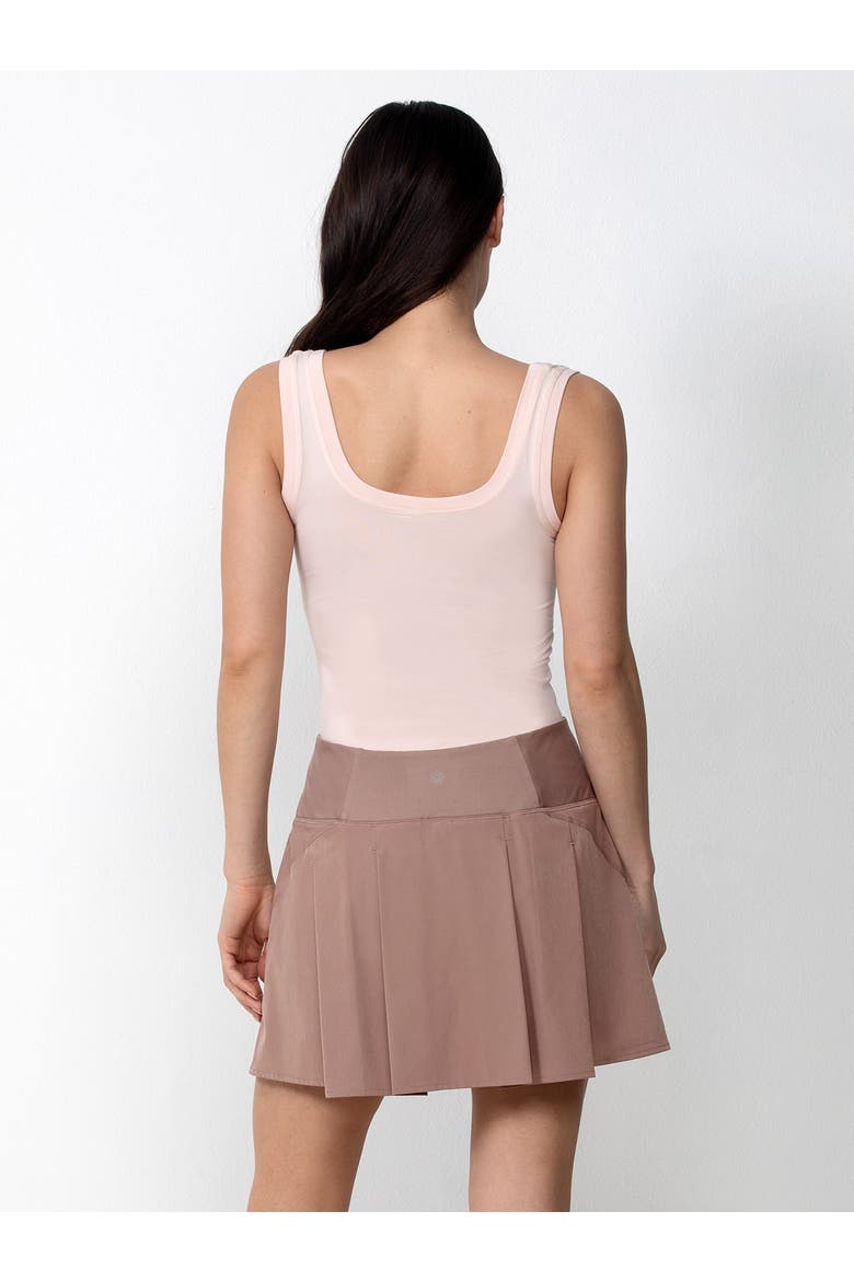 Pleated Skort, Alternate, color, Twilight Mauve