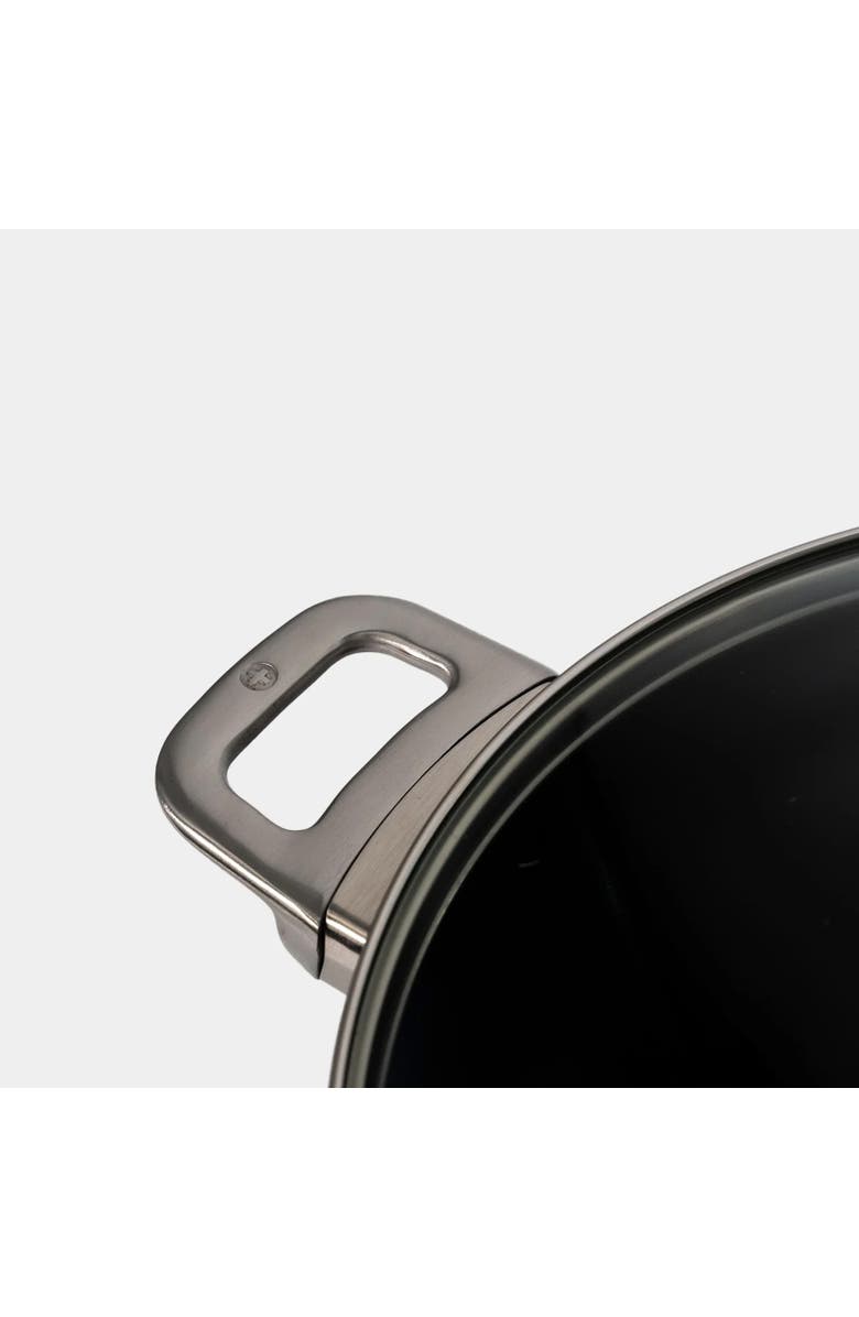 Swiss Diamond CHD Nonstick Stock Pot with Glass Lid, 5.5 qt, Alternate, color, Black