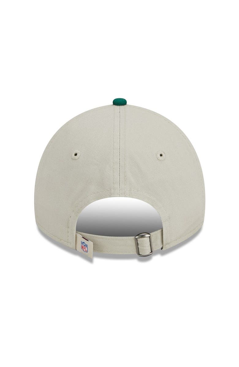 New Era Men's New Era  Cream/Green New York Jets 2023 Sideline Historic 9TWENTY Adjustable Hat, Alternate, color, Cream