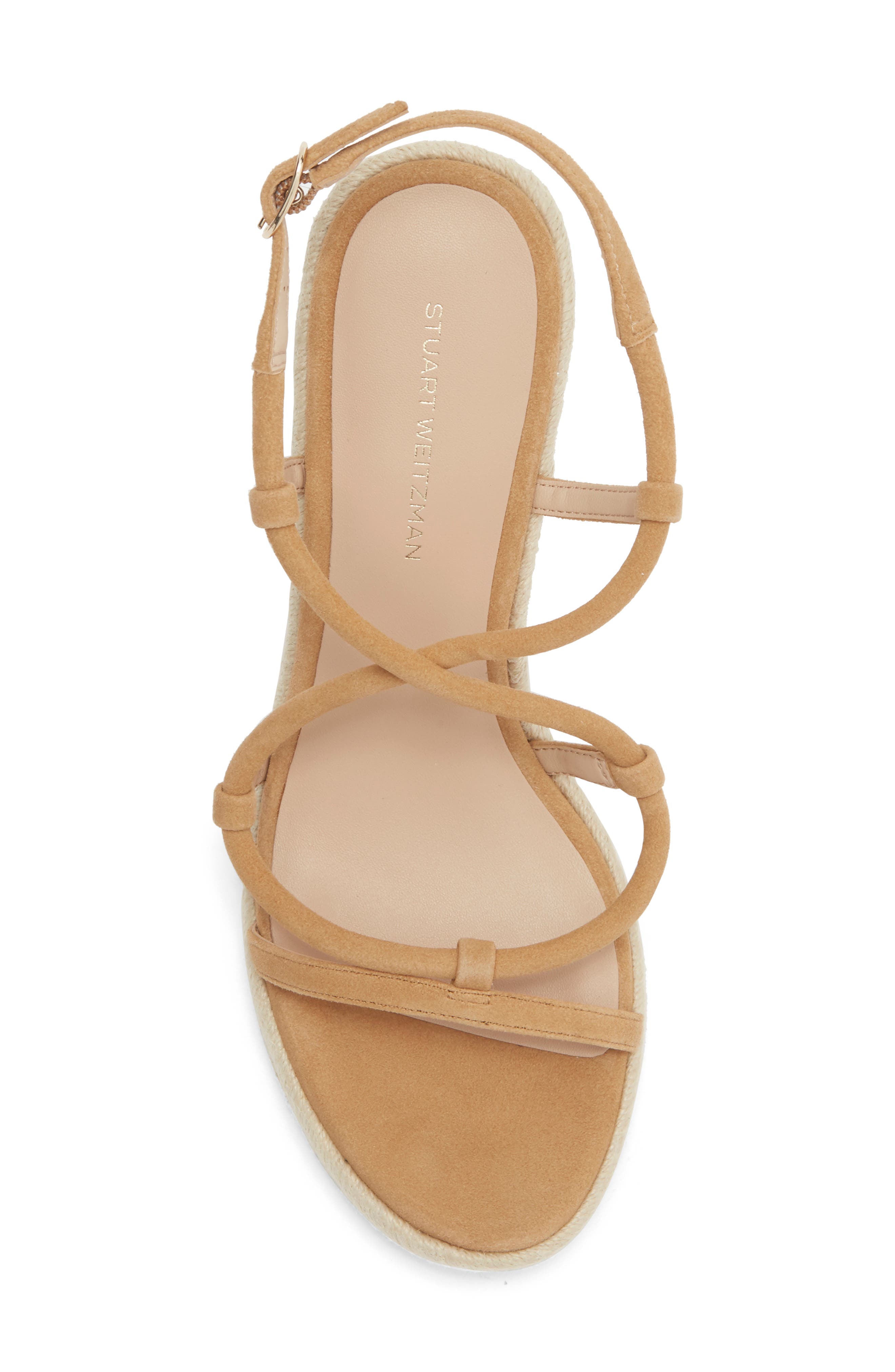 Nilla Espadrille Platform Wedge Sandal, Alternate, color, CAMEL