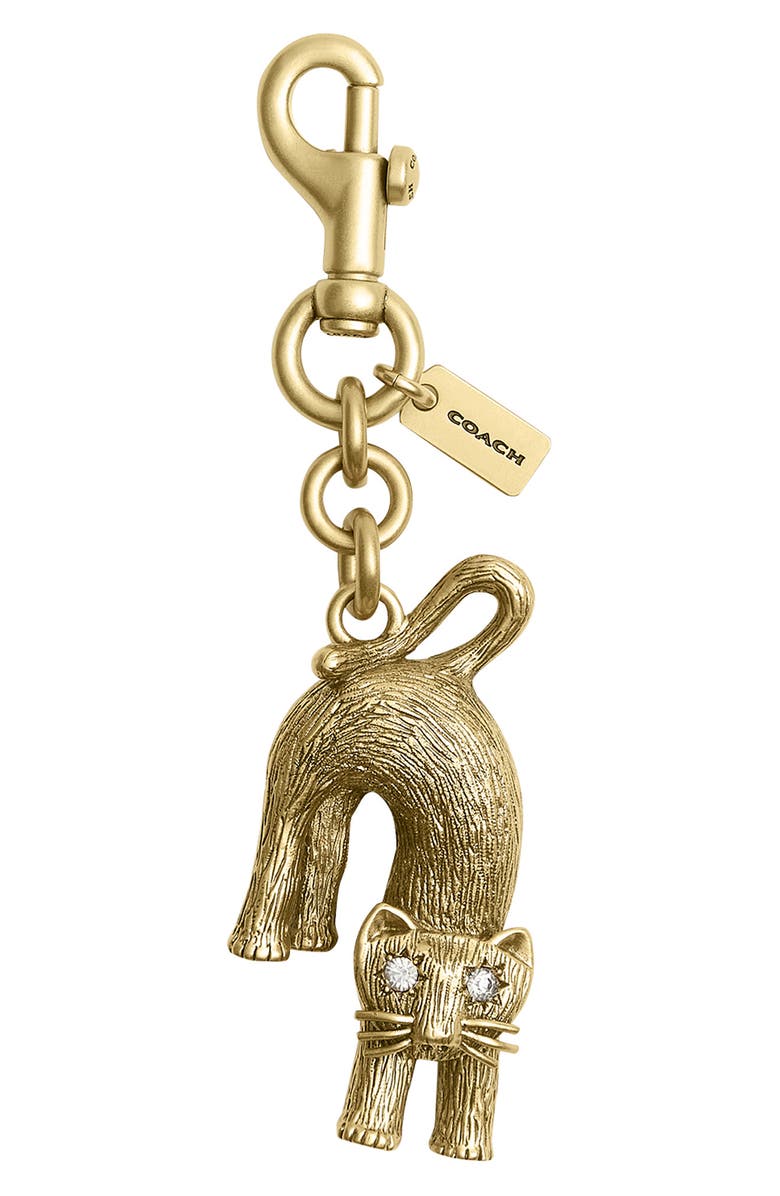 COACH Cat Bag Charm, Main, color, 