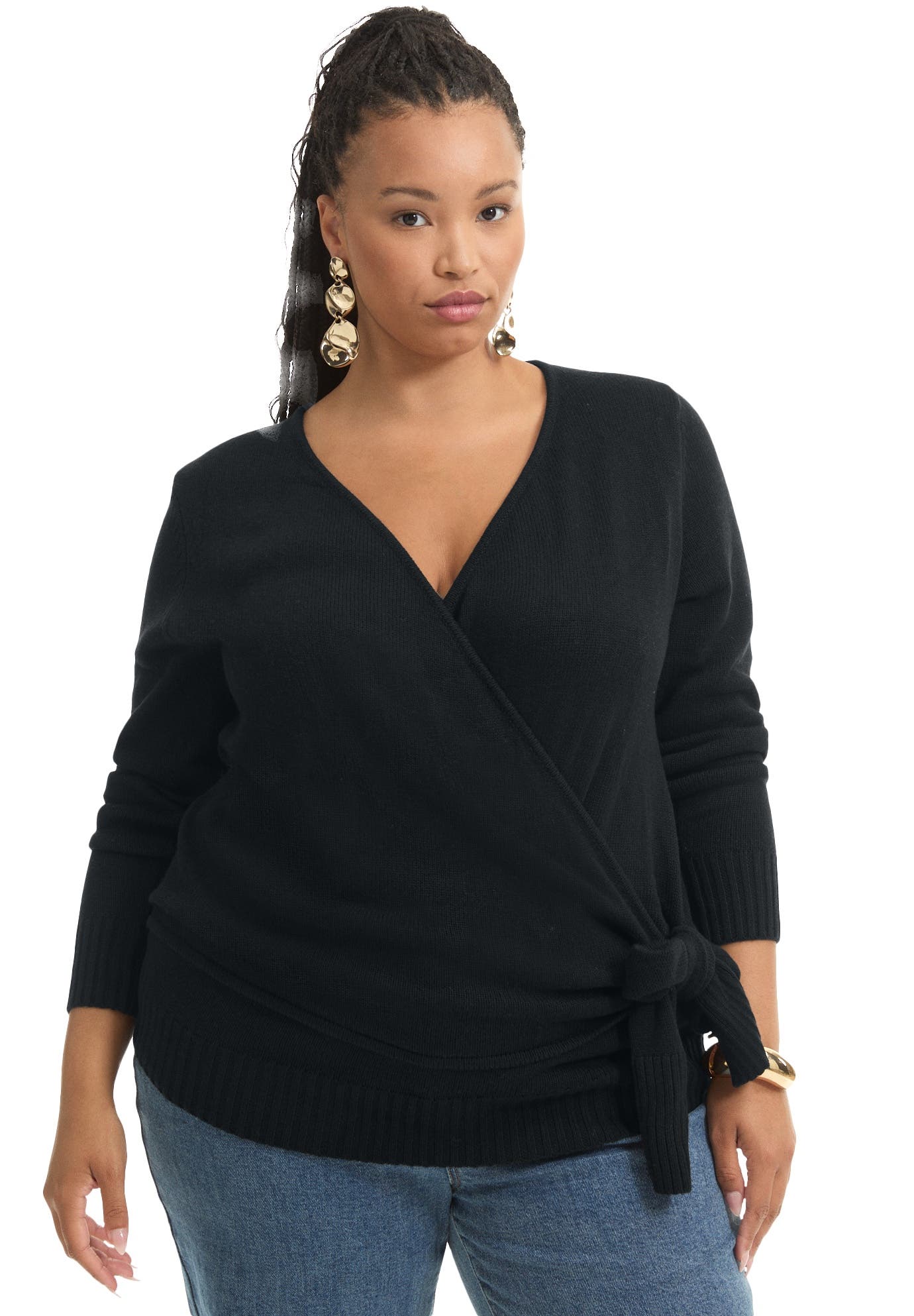 Wrap-Front Cardigan