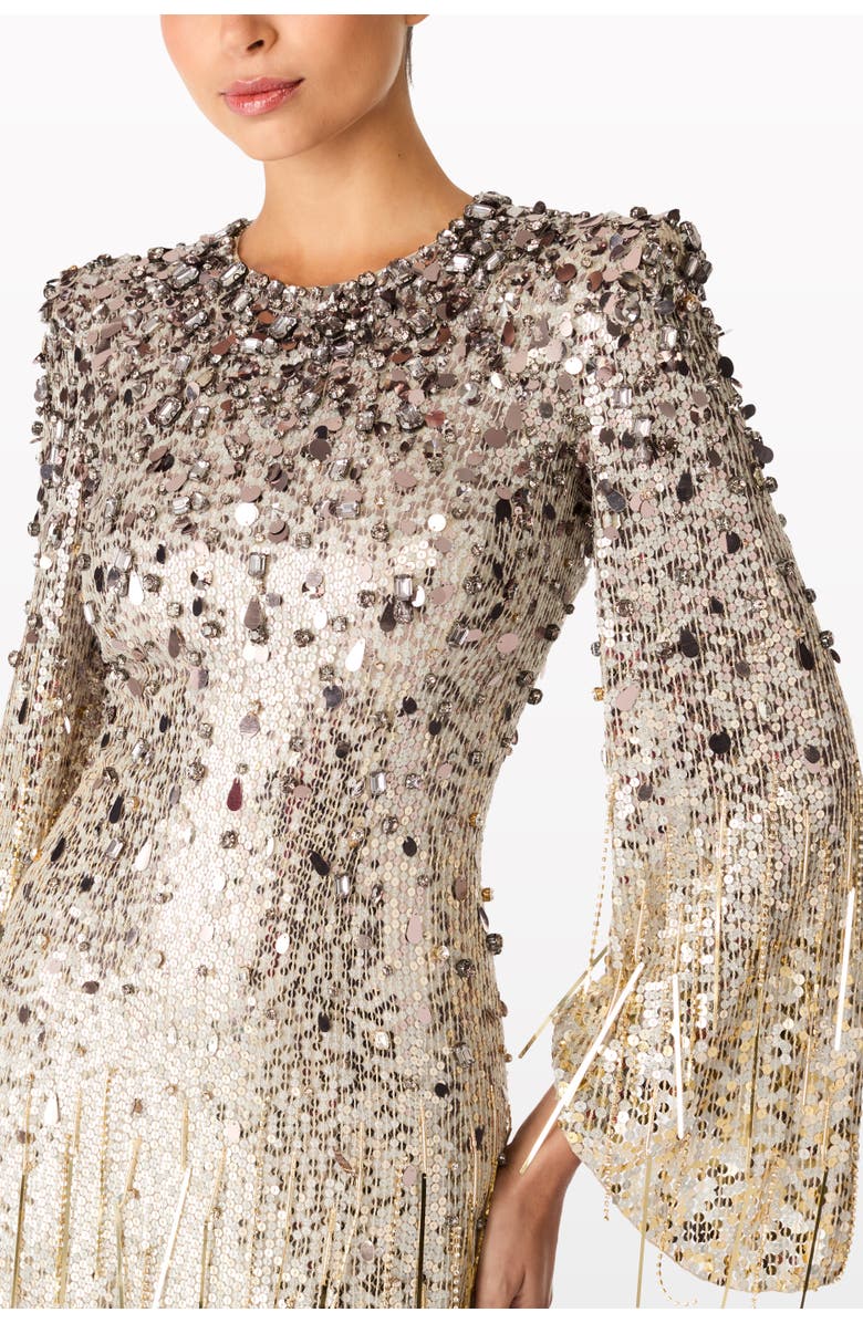 Jenny Packham Phara Dress, Alternate, color, Pebble