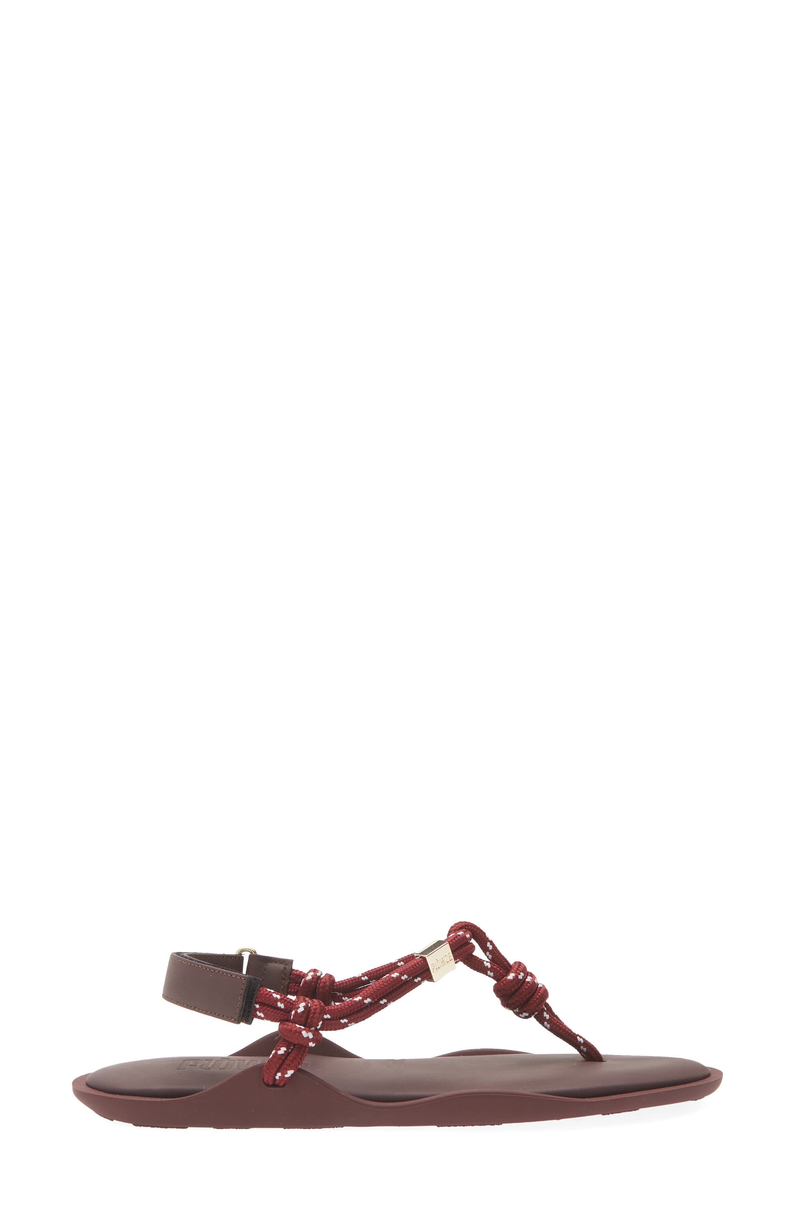 Cord Water Repellent Slingback Thong Sandal, Alternate, color, BORDEAUX