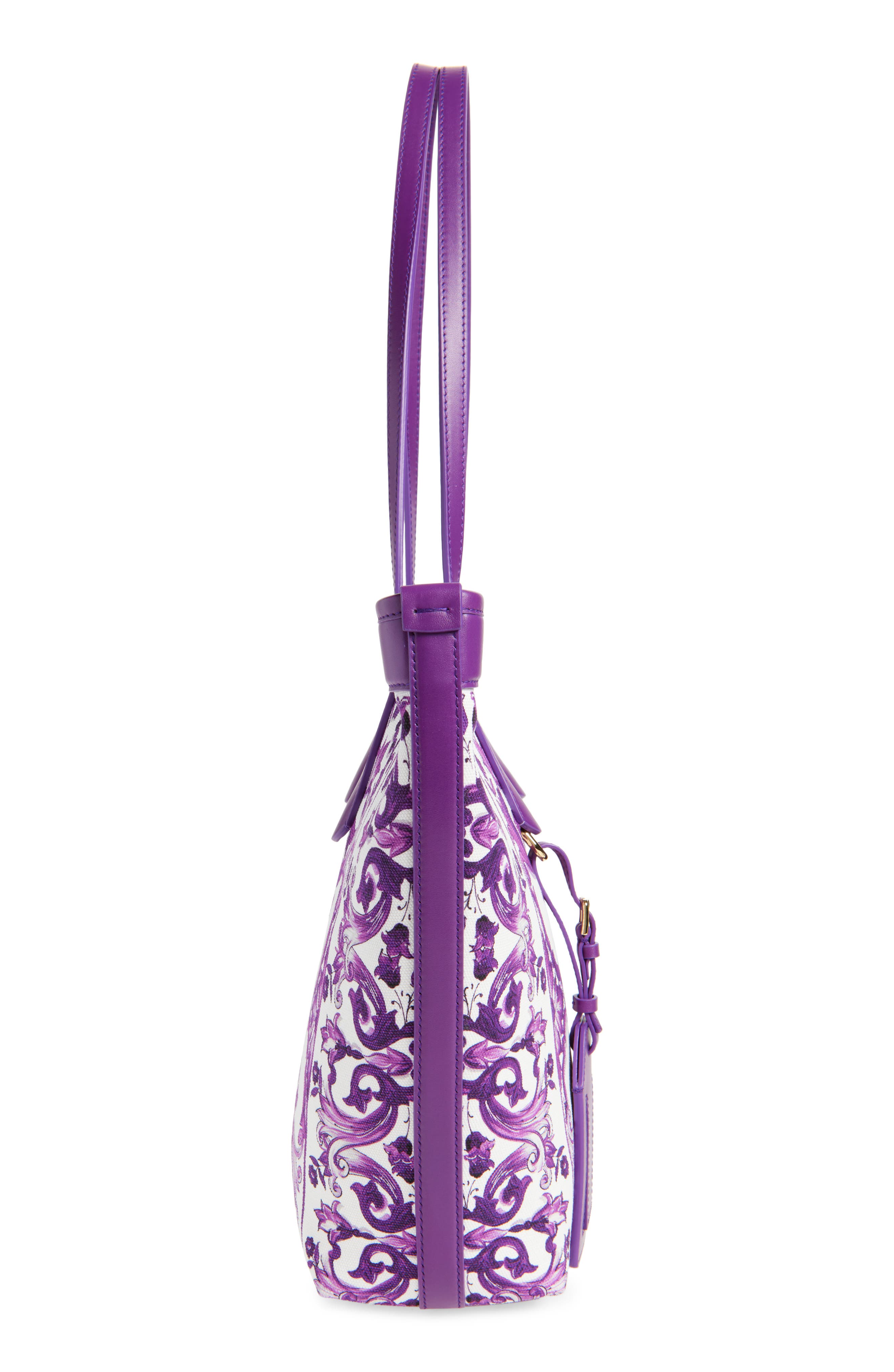 Dolce&Gabbana Atene Maiolica Tote, Alternate, color, I23tn Maiolica 1 Viola