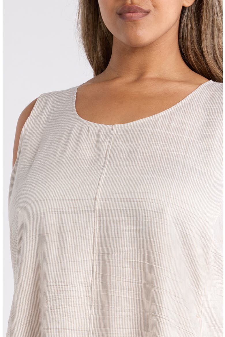 Scoop Neck Linen Blend Shift Dress, Alternate, color, WHEAT