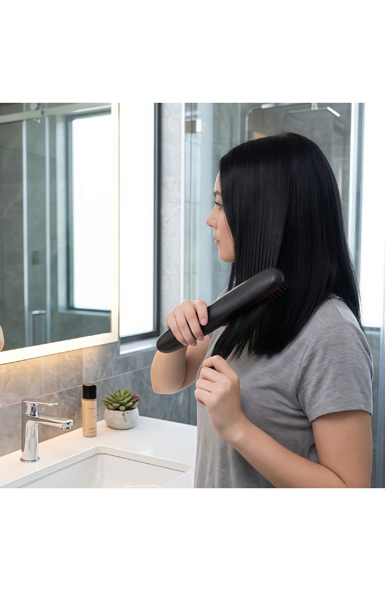 PURSONIC Modern Velvet Heated Hair Straightener, Alternate, color, Black