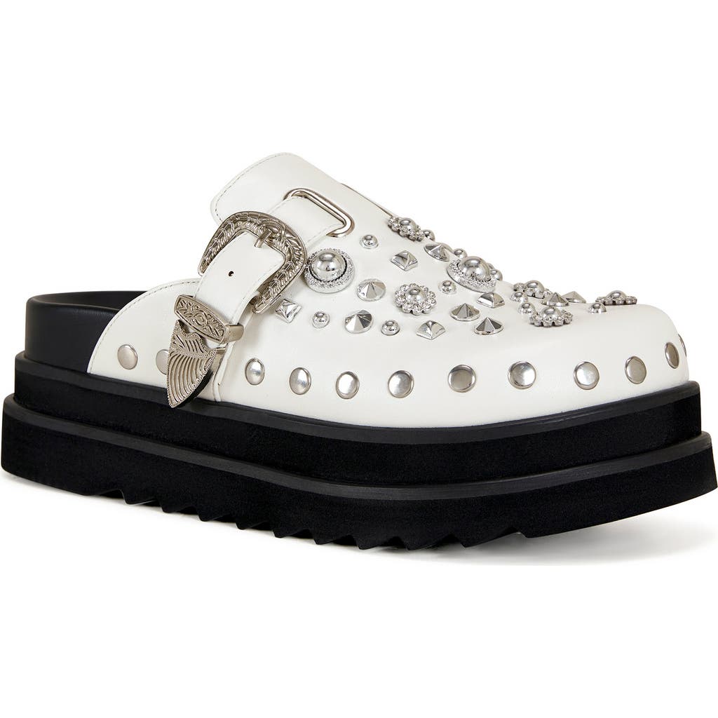 Azalea Wang Swiftly Platform Clog In White