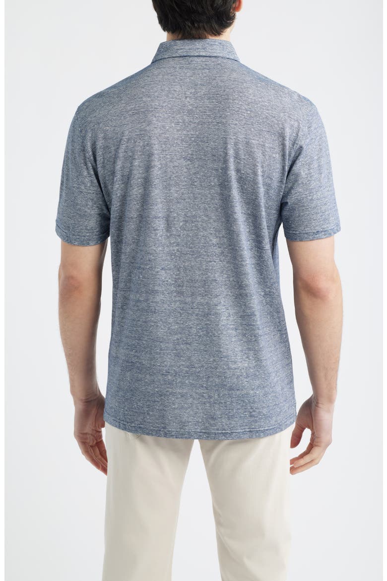 Sanibel Linen & Cotton Polo, Alternate, color, NAVY
