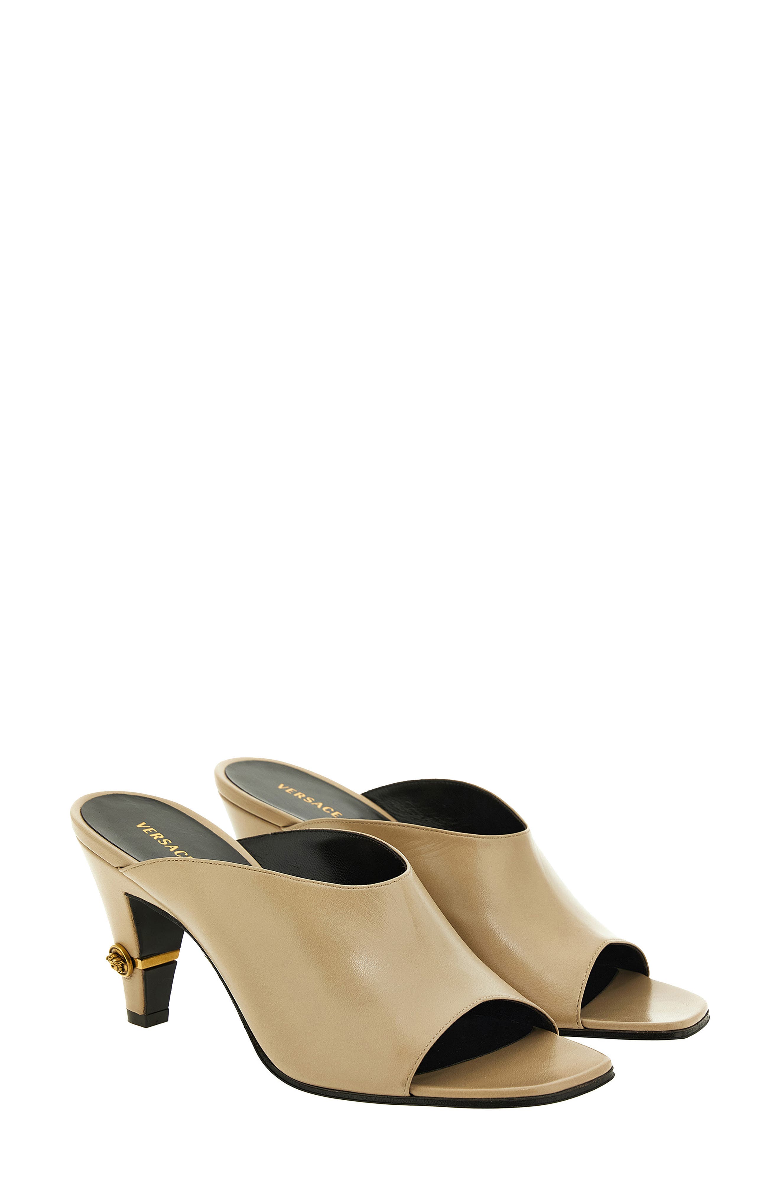 Mule Sandal, Main, color, DOVE GREY GOLD