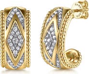 Gabriel & Co. Bujukan Diamond Chevron Hoop Earrings
