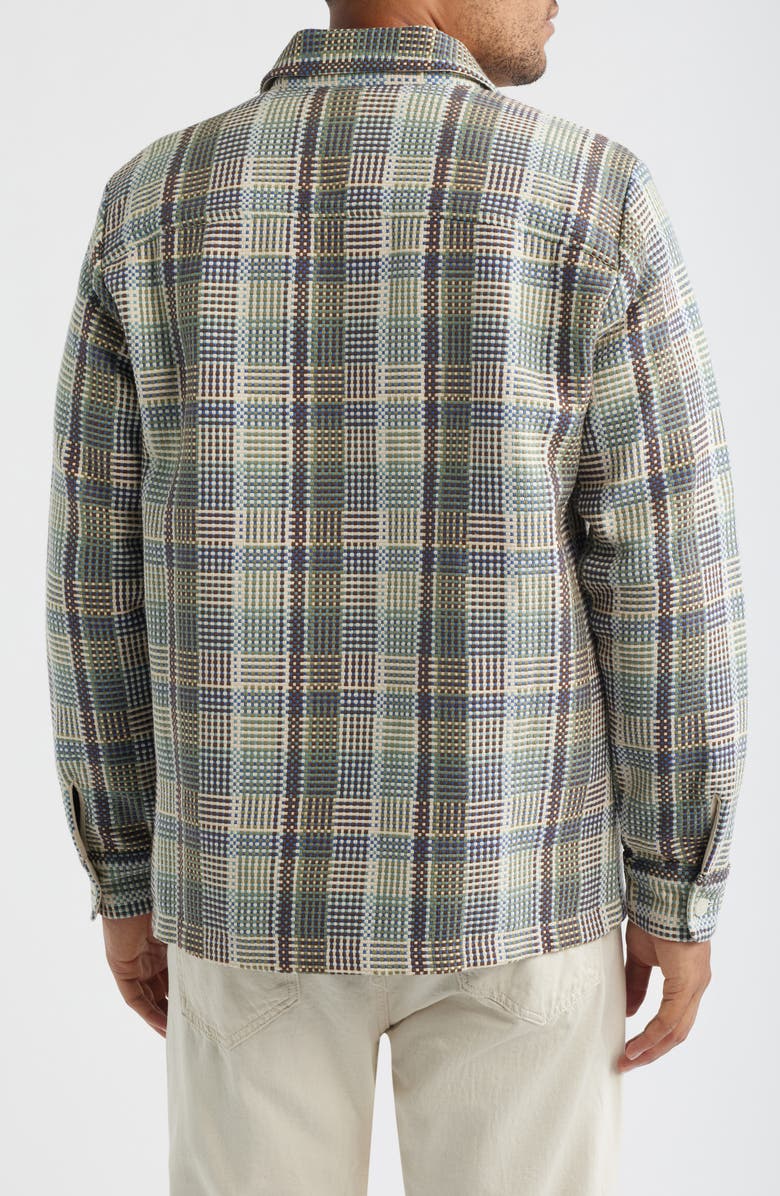Wax London Whiting Basketweave Overshirt, Alternate, color, Blue / Green