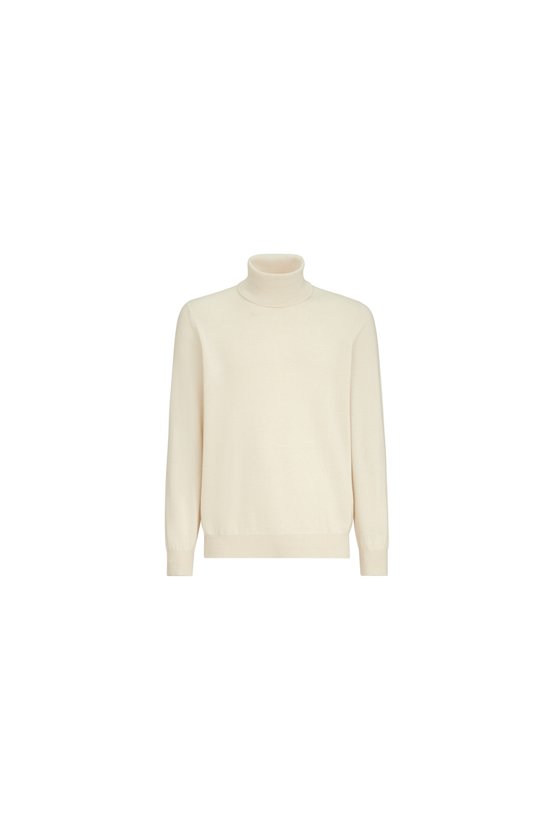 Cashmere turtleneck sweater, Alternate, color, Butter