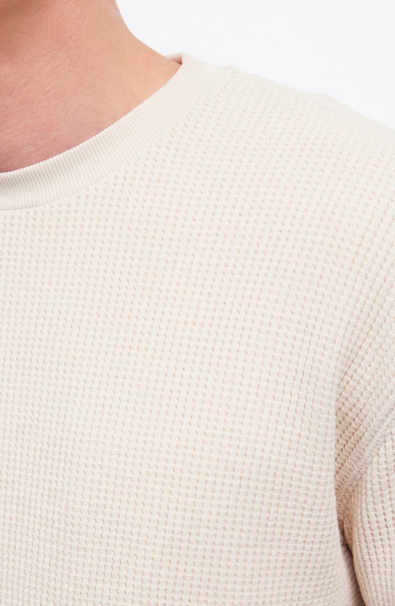 Madewell Cotton Thermal Sweatshirt, Alternate, color, Vintage Muslin