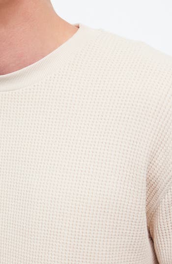 Textured Cotton Crewneck Sweater