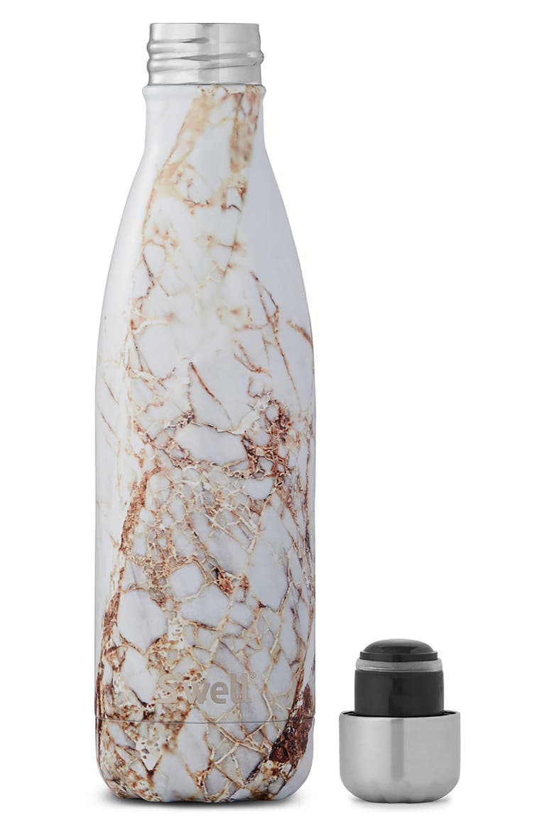 Elements Collection Calacatta Gold 17-Ounce Insulated Stainless Steel Water Bottle, Alternate, color, CALACATTA GOLD